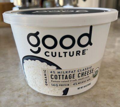 Good Culture 4% Milkfat Classic Cottage Cheese package front