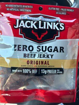 Jack Link's Zero Sugar Original Beef Jerky package front