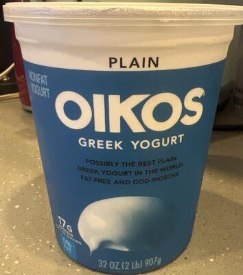 Oikos Plain Nonfat Greek Yogurt package front
