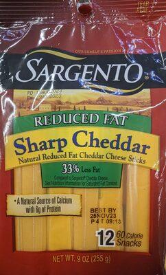 Sargento Reduced Fat Sharp Cheddar Cheese Sticks package front