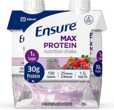 Ensure Max Protein Nutrition Shake Mixed Berry package front