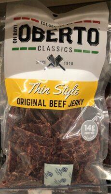 Oberto Thin Style Original Beef Jerky package front