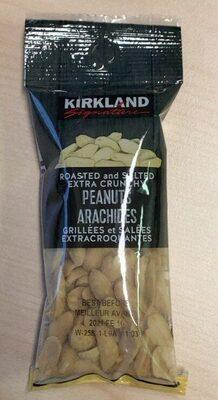 Kirkland Signature Roasted and Salted Extra Crunchy Peanuts package front