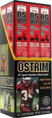 Ostrim Beef & Elk Snack Stick Teriyaki package front