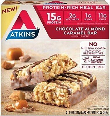 Atkins Caramel Protein Bar package front