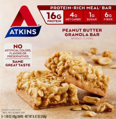 Atkins Peanut Butter Granola Protein Bar package front