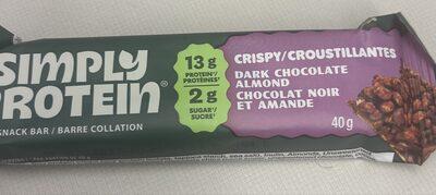 Simply Protein Dark Chocolate Almond Protein Snack Bar package front