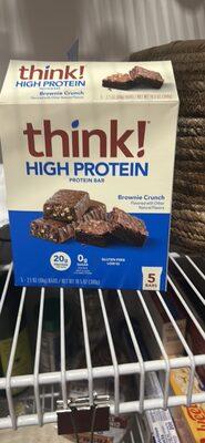 think! Brownie Crunch High Protein Bar package front