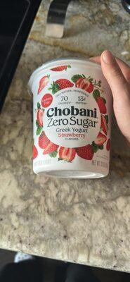 Chobani Zero Sugar Strawberry Greek Yogurt package front
