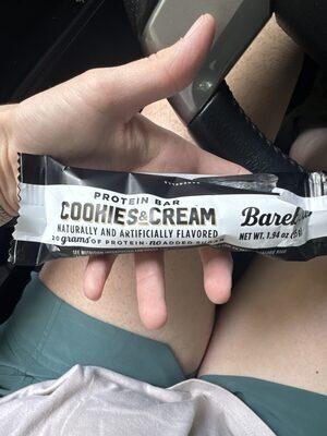 Barebells Cookies & Cream Protein Bar package front