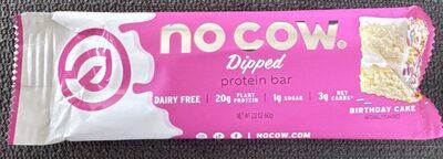 No Cow Birthday Cake Dipped Protein Bar package front