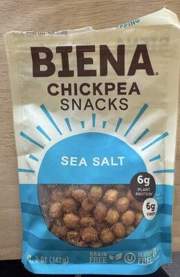 Biena Sea Salt Roasted Chickpea Snacks package front