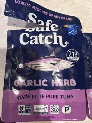 Safe Catch Garlic Herb Wild Elite Tuna Pouch package front