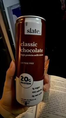 Slate Classic Chocolate High Protein Milk Shake package front