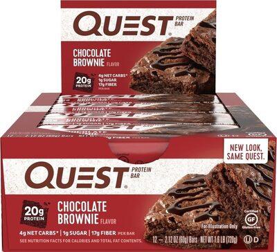 Quest Chocolate Brownie Protein Bar package front