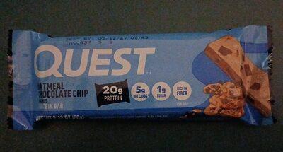 Quest Oatmeal Chocolate Chip Protein Bar package front