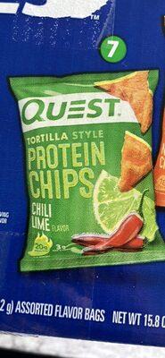 Quest Tortilla Style Protein Chips Chili Lime package front