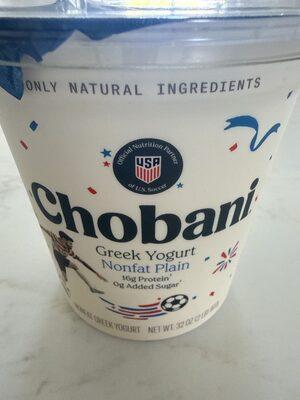 Chobani Plain Nonfat Greek Yogurt package front